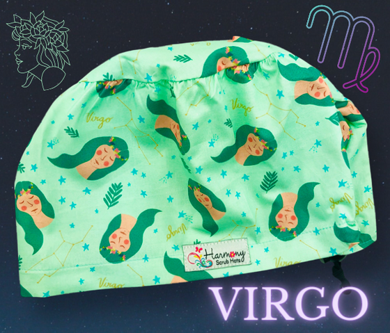 ZODIAC Virgo Light Green EURO® Scrub Hat