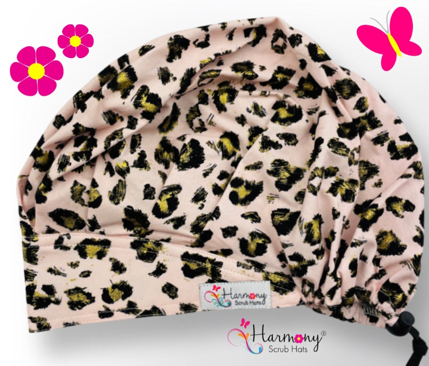 Pink Cheetah Modern Bouffant™ Scrub Hat