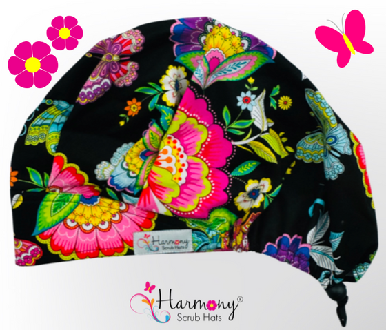 Candy Floral Modern Bouffant™ Scrub Hat