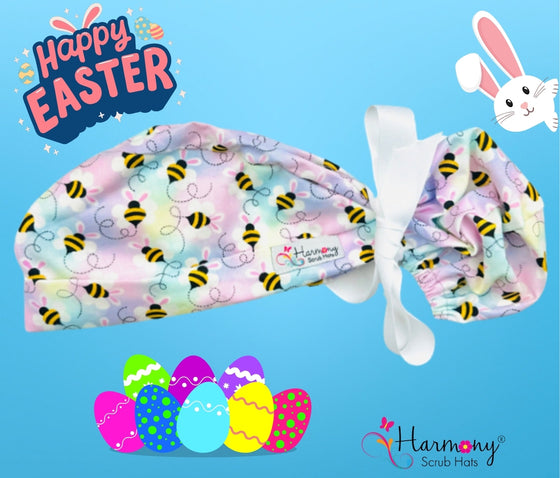 EASTER Bumble Bees Modern Pony™ Scrub Hat