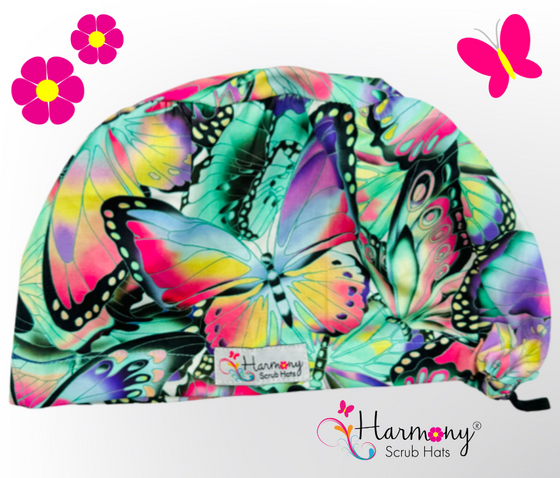 Spring Butterflies EURO® Scrub Hat