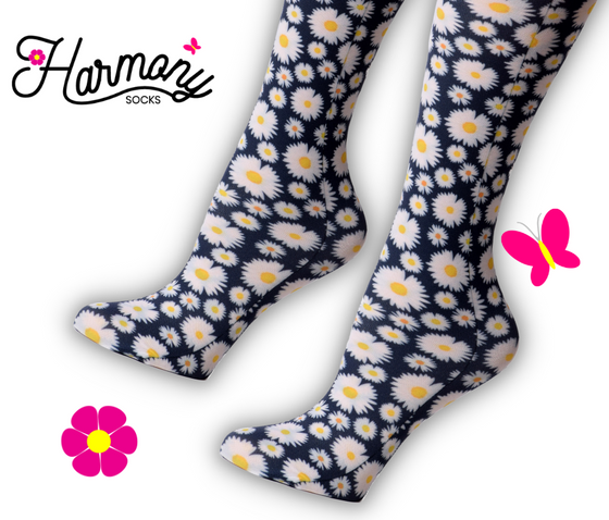 Sunflower Knee High Compression Socks - 10-18mmHg Knit