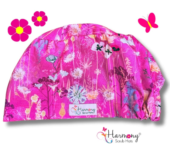 Pink Botanical EURO® Scrub Hat