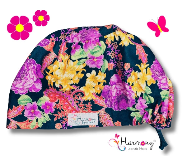 Night Flowers EURO® Scrub Hat