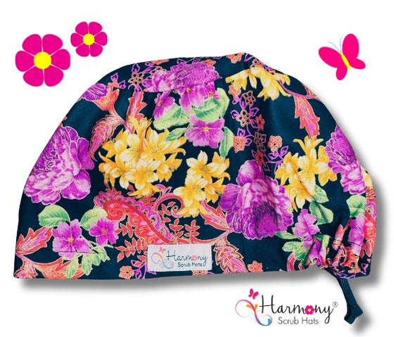 Night Flowers EURO® Scrub Hat