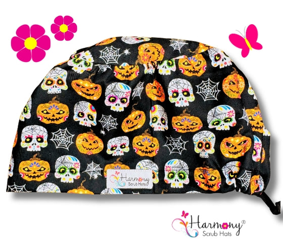 Halloween Jack & Skull EURO® Scrub Hat