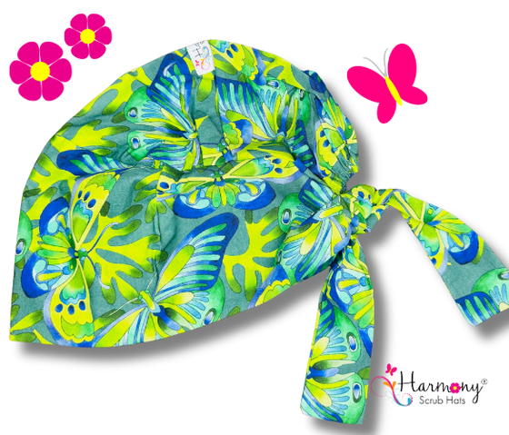 Green Butterflies Florence™ Scrub Hat