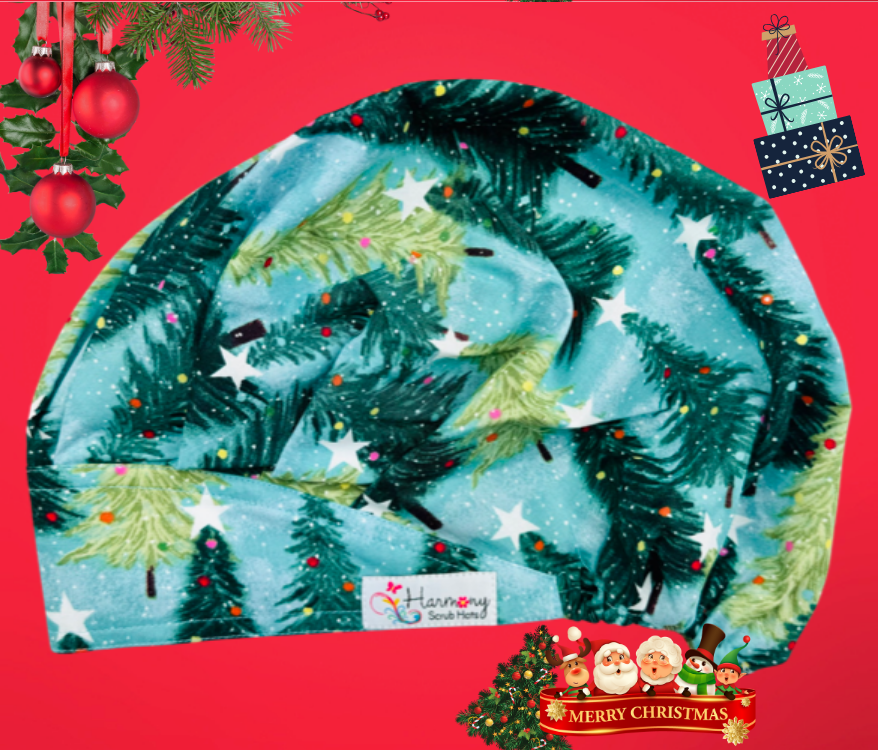 CHRISTMAS Oh Christmas Tree Modern Bouffant™ Scrub Hat