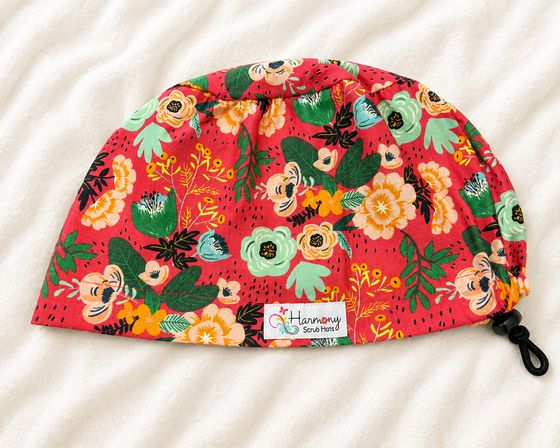 Wildflower Coral EURO® Scrub Hat