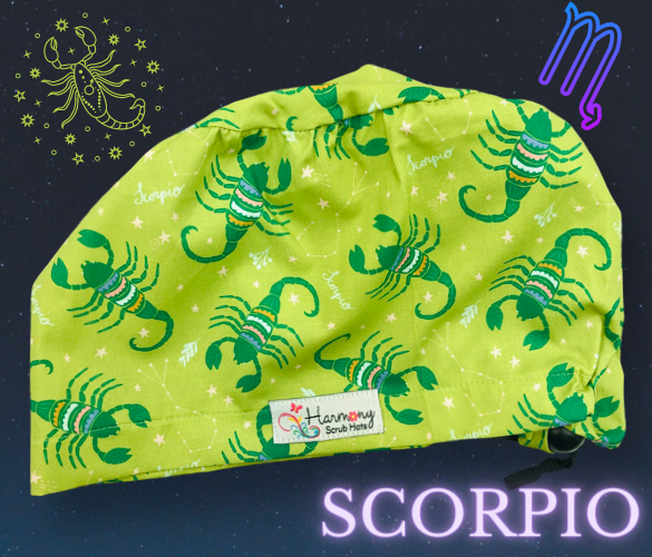 ZODIAC Scorpio Green EURO® Scrub Hat