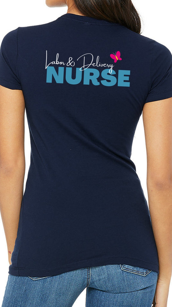L&D Nurse Personalized Work Threads T-Shirt