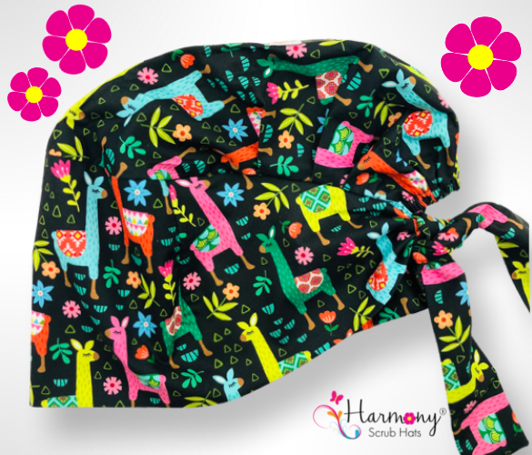 Neon Llamas Florence™ Scrub Hat