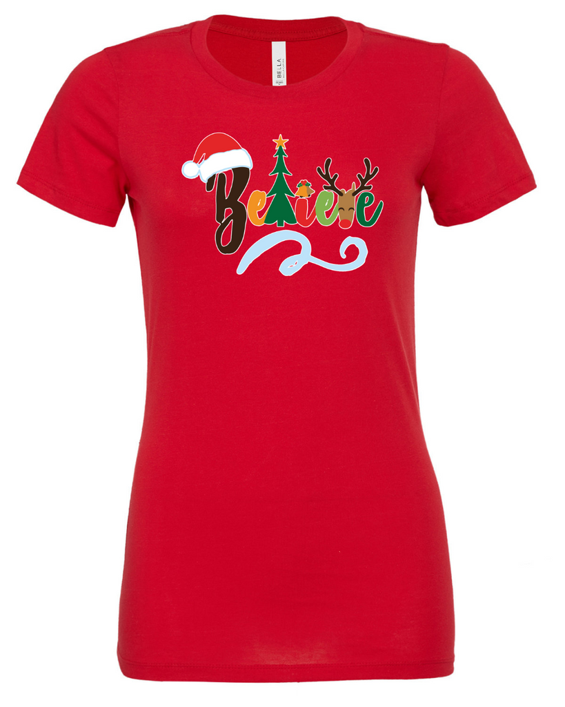 WOMENS Believe Holiday T-Shirt