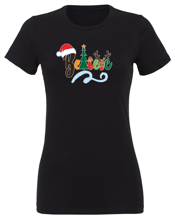WOMENS Believe Holiday T-Shirt