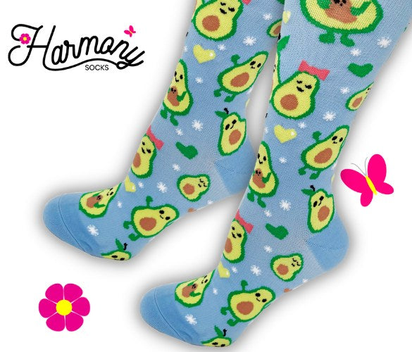 Avocado Love Knee High Compression Socks - 10-18mmHg Knit